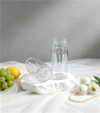 Elegant Ridged Base Beverage Containers