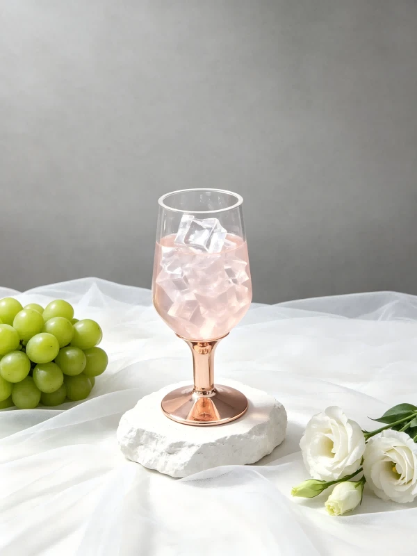 Rose Gold Stem Wine Glass