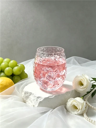 Pineapple Textured Plastic Wine Glass