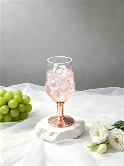 Rose Gold Stem Wine Glass